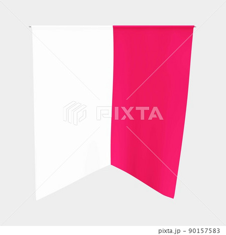 Polish gobelin or pennant. Poland national waving tapestry pennon, tapestrie and flag. 90157583