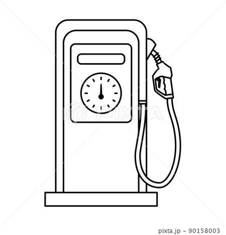 Retro style Gas station pump artwork. Vintage hand drawn design in  distressed style. Unique gasoline pump illustration. Stock vector isolated  on white background Stock Vector | Adobe Stock