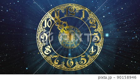 Classic gold dial .3D render 90158946