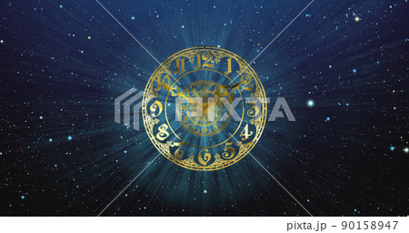 Classic gold dial .3D render 90158947