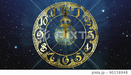 Classic gold dial .3D render 90158948