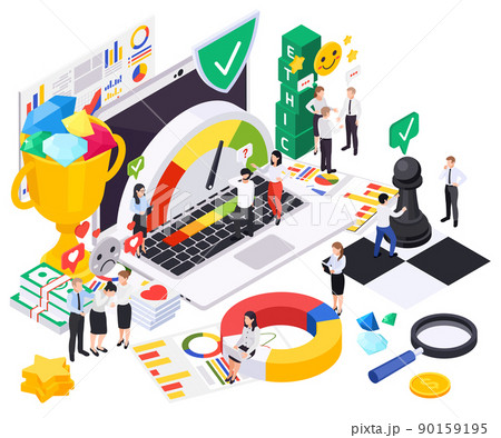 Business Ethics Isometric Composition Business Ethics Isometric Composition 90159195