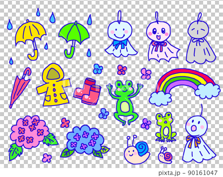梅雨の素材イラスト色々(セット) 梅雨の素材イラスト色々(セット) 90161047
