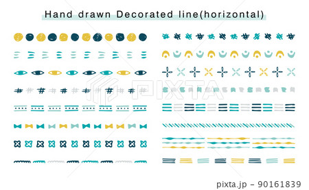手描きの飾り罫素材のセット 手描きの飾り罫素材のセット 90161839