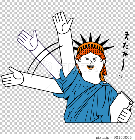 Statue of Liberty waving 90163006