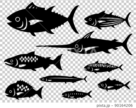 Fish silhouette set 90164206