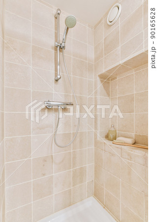 Bathroom with shower in a modern and cozy house Bathroom with shower in a modern and cozy house 90165628