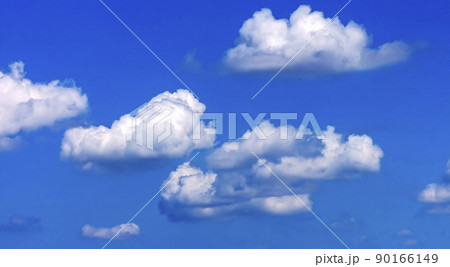 Bright blue sky and clouds. 90166149