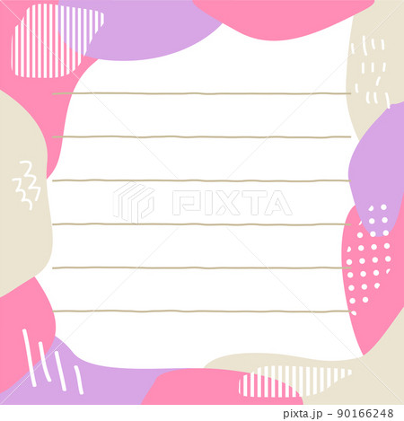 北欧柄の一筆箋のイラスト 北欧柄の一筆箋のイラスト 90166248