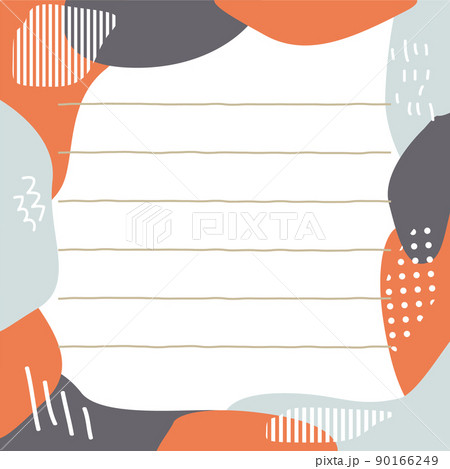 北欧柄の一筆箋のイラスト 90166249