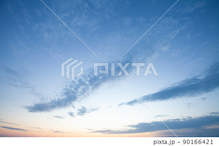 Golden hour after sunset, sky clouds background Golden hour after sunset, sky clouds background 90166421