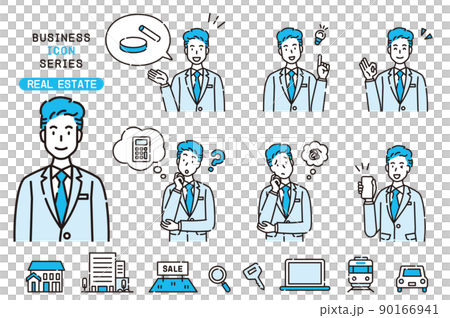 房地產出租物業業務圖標集 90166941