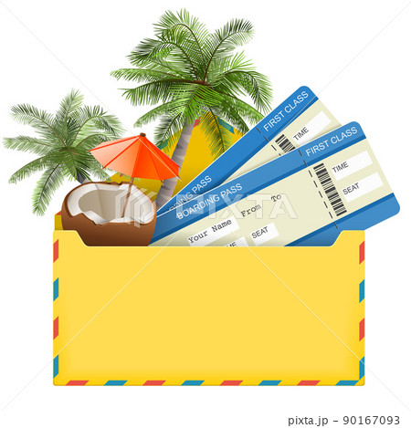Vector Travel Concept with Envelope Vector Travel Concept with Envelope 90167093