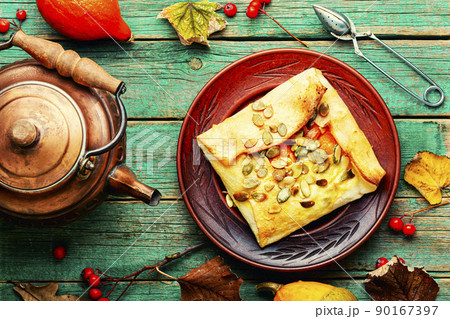 Sweet pumpkin baked,food 90167397