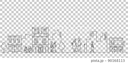 Urban cityscape background material downtown 90168113