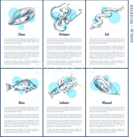 Lobster and Marine Dwellers Vector Illustration Lobster and Marine Dwellers Vector Illustration 90168368