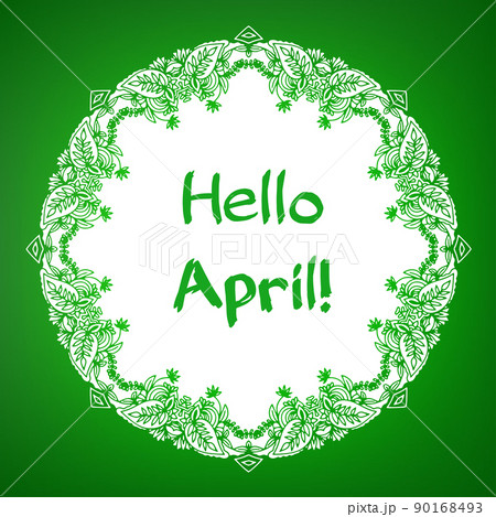Hello april greeting card 90168493