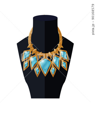 Jewelry Necklace Precious Topaz Stone on Mannequin 90168579