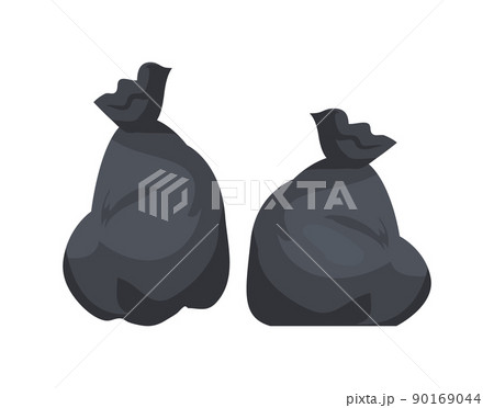Packages with Garbage Vector Illustration Big Bags 90169044