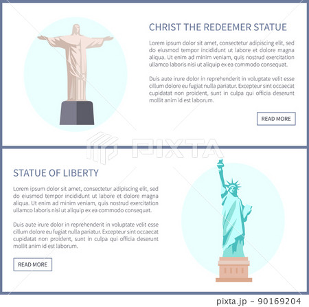 Christ the Redeemer Statue Vector Illustration 90169204