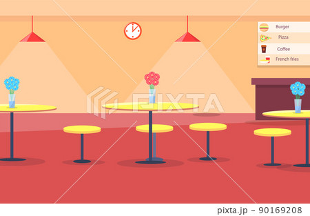Cafe Interior Tables and Chair Vector Illustration Cafe Interior Tables and Chair Vector Illustration 90169208