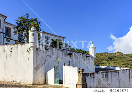 Old historic fortification in colonial style in Ouro Preto 90169375