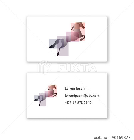 Vector horse in gradient style . Editable illustration 90169823