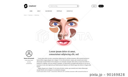 Vector skins in flat style . Editable illustration 90169828