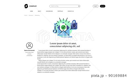 Vector confirmed mail in bold line style . Editable illustration 90169884