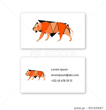 Vector tiger in low poly style . Editable illustration Vector tiger in low poly style . Editable illustration 90169887