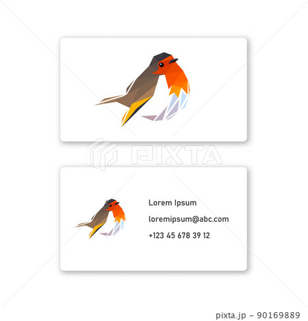 Vector bird in low poly style . Editable illustration Vector bird in low poly style . Editable illustration 90169889