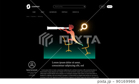 Vector HR looking for employee in gradient style . Editable illustration Vector HR looking for employee in gradient style . Editable illustration 90169966