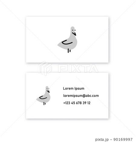 Vector dove in bold line style . Editable illustration 90169997