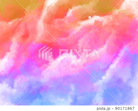虹色 アブストラクト 背景素材のイラスト素材 [90171867] - PIXTA