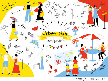 都心で楽しむ人達 都心で楽しむ人達 90172313