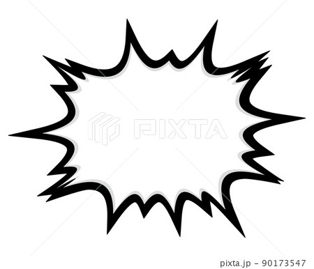 シンプルな太いギザギザ吹き出し 90173547