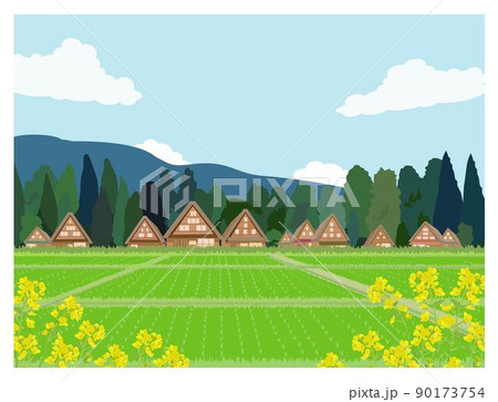 春の白川郷 90173754