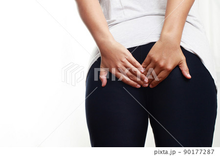 concept of health problems woman has hemorrhoids concept of health problems woman has hemorrhoids 90177287