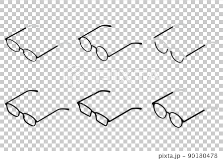 色々なメガネのアイソメトリックイラスト 色々なメガネのアイソメトリックイラスト 90180478