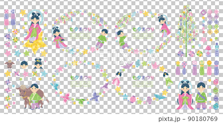 July Tanabata Festival Orihime and Hikoboshi Illustration Material Horizontal Maru Frame Set July Tanabata Festival Orihime and Hikoboshi Illustration Material Horizontal Maru Frame Set 90180769