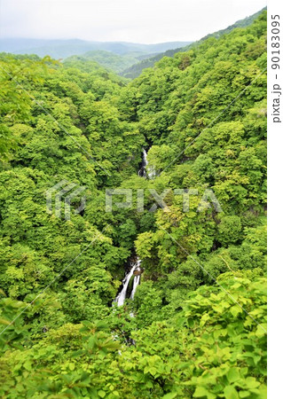 栃木県日光市 新緑の霧降の滝 栃木県日光市 新緑の霧降の滝 90183095