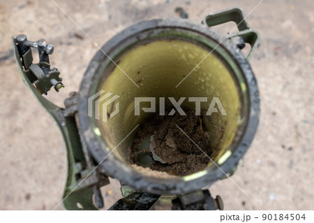 Ammunition of iron grenade launcher during Ukraine war Ammunition of iron grenade launcher during Ukraine war 90184504