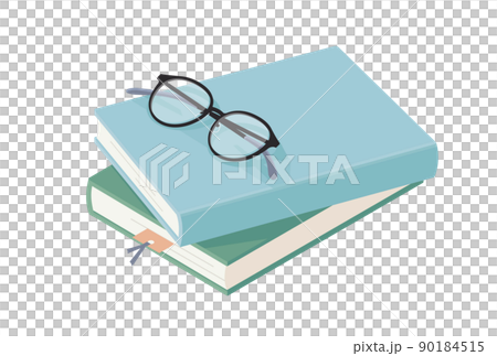 書籍和眼鏡的矢量圖解 書籍和眼鏡的矢量圖解 90184515