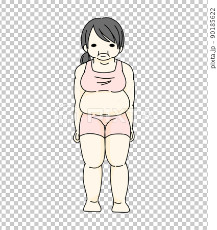 肥胖女性變形圖圖 90185622