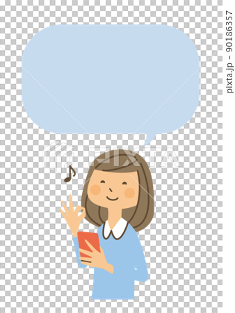 Female smartphone balloon OK 90186357