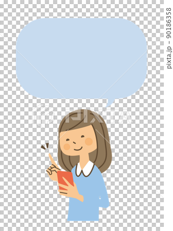 Female smartphone balloon setting 90186358