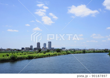 5月　川崎308新川崎スクエア･パークシティ新川崎と多摩川 90187897