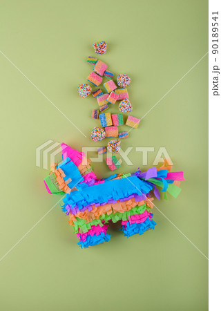 Traditional Mexican pinata in shape of donkey 90189541