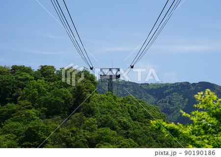 第66番札所雲辺寺への巡礼路となる雲辺寺ロープウェイ(香川県観音寺市) 第66番札所雲辺寺への巡礼路となる雲辺寺ロープウェイ(香川県観音寺市) 90190186