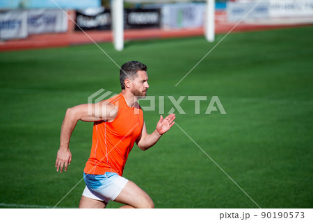 Best exercise. successful fitness sprinter. male coach 90190573
